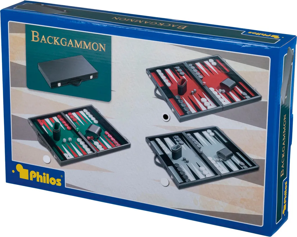 Backgammon Philos Rouge Portable 38 cm - Coffret Solide et Complet - 3