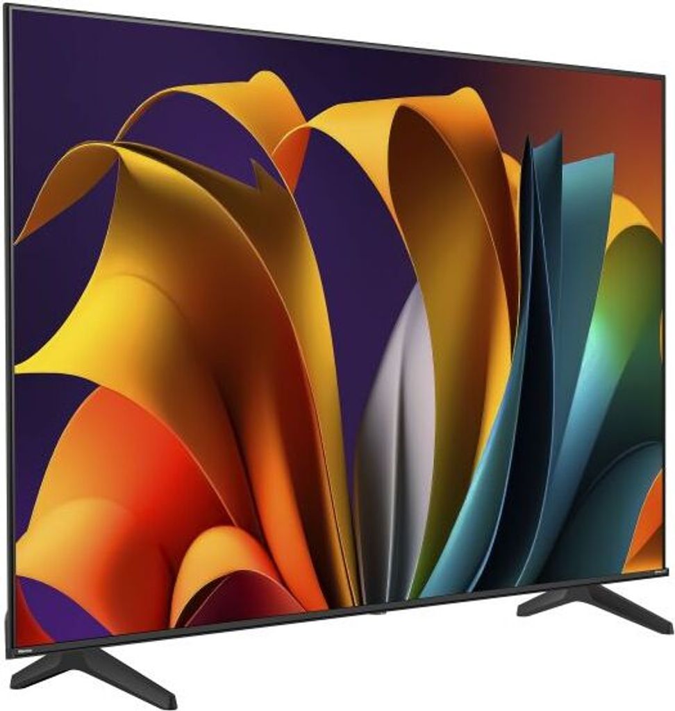 A television screen displaying a colorful abstract image.