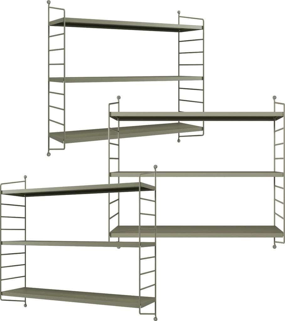Modulares Wandregal ’Strängnäs’ 3er Set Stahl 50 x 60 x 15 cm Kamelfarben