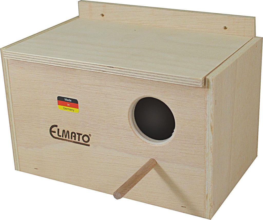 Elmato 10062 Wellensittichkobel mit Anflugstange und Produktbild 