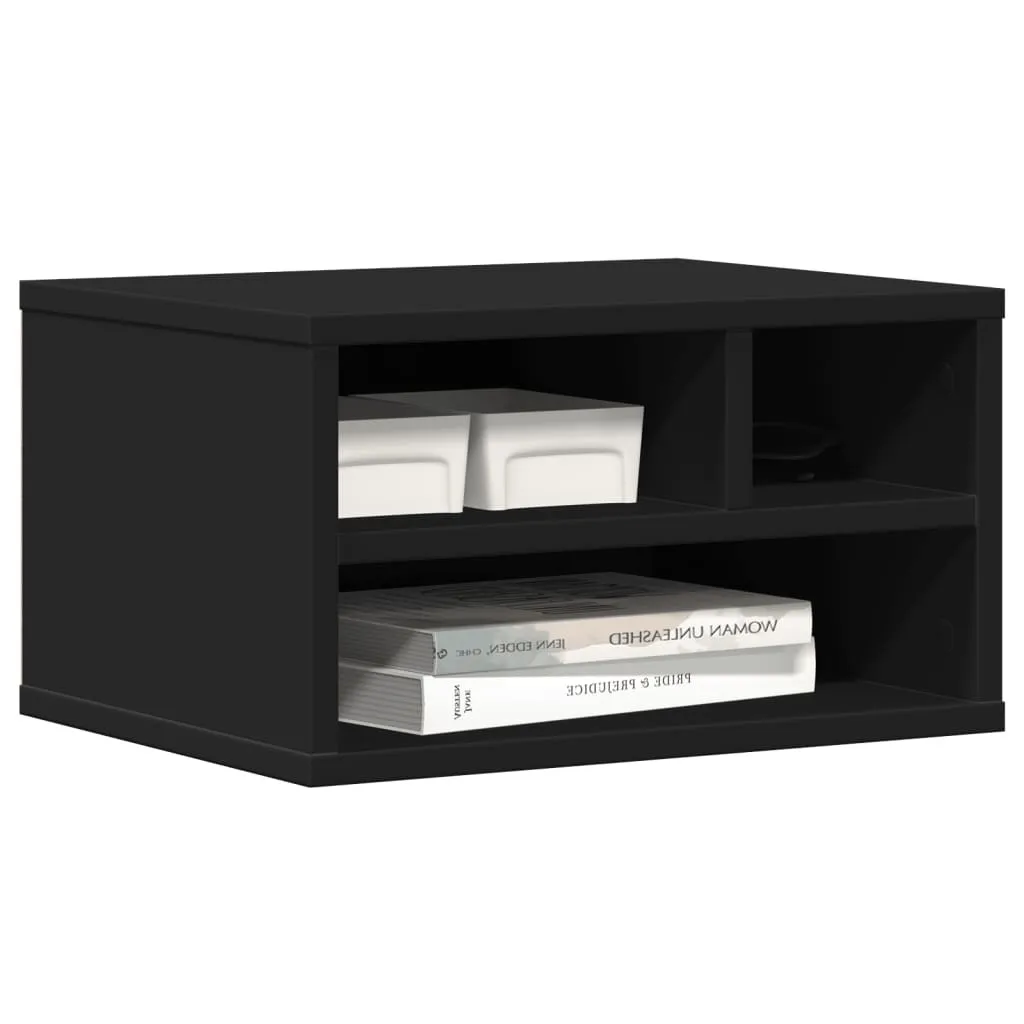vidaXL Support d'impression noir 40x32x22,5 cm en bois composite robuste