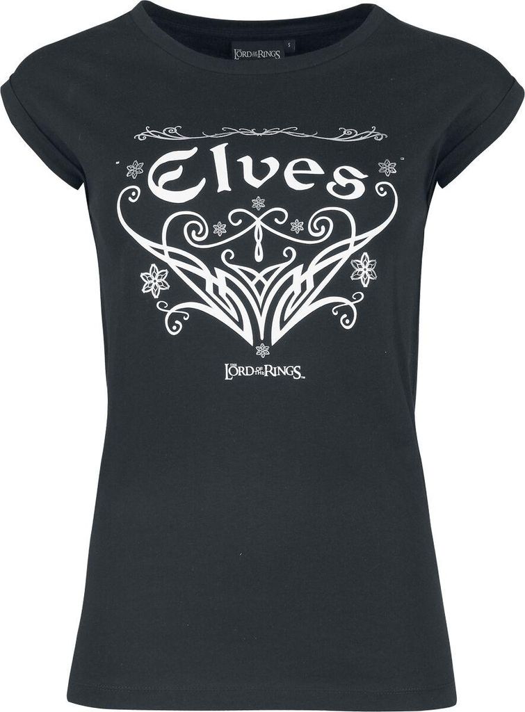 Der Herr der Ringe T-Shirt Damen Elves schwarz M