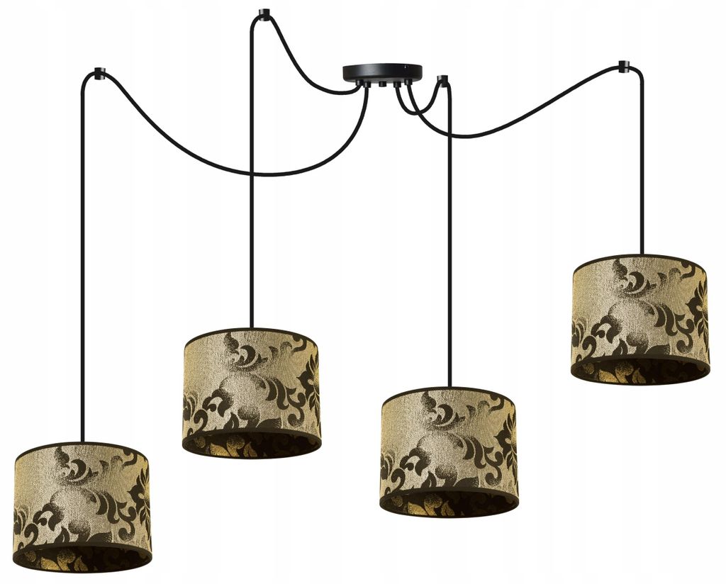 Spinnen Pendelleuchte Gold – Moderne Hängelampe mit Lampenschirm Deckenleuchte Design