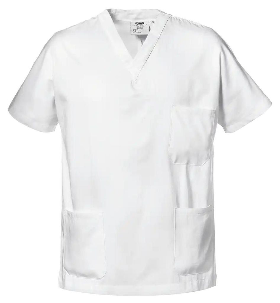 Sir Safety NURSES Uni-Kasack Kurzarm 100% Baumwolle weiß, XL+, Weiß