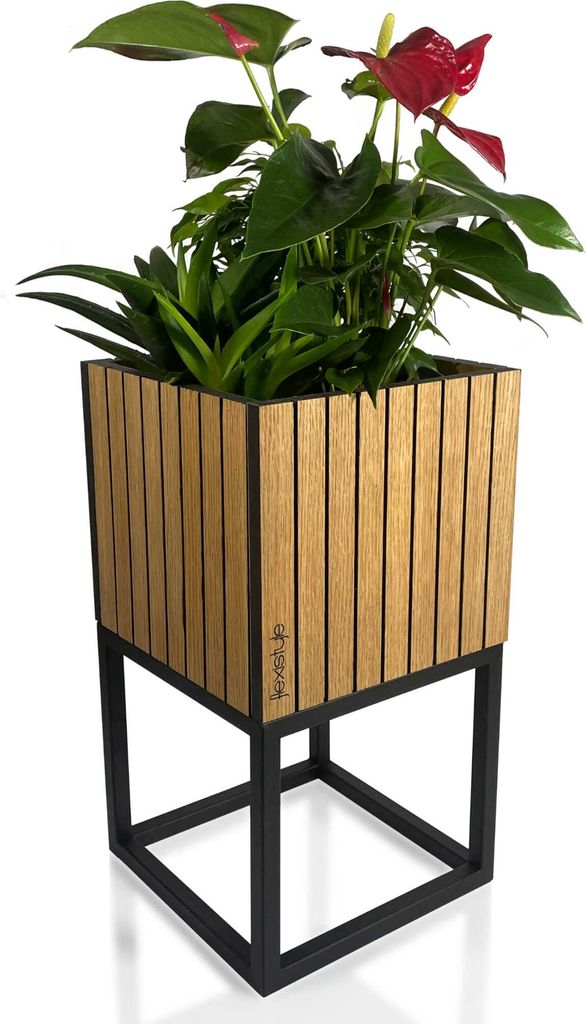 Blumenbeet štvorcový LOFT FIORINO Lišty 22x22x40 cm Obrázok produktu 