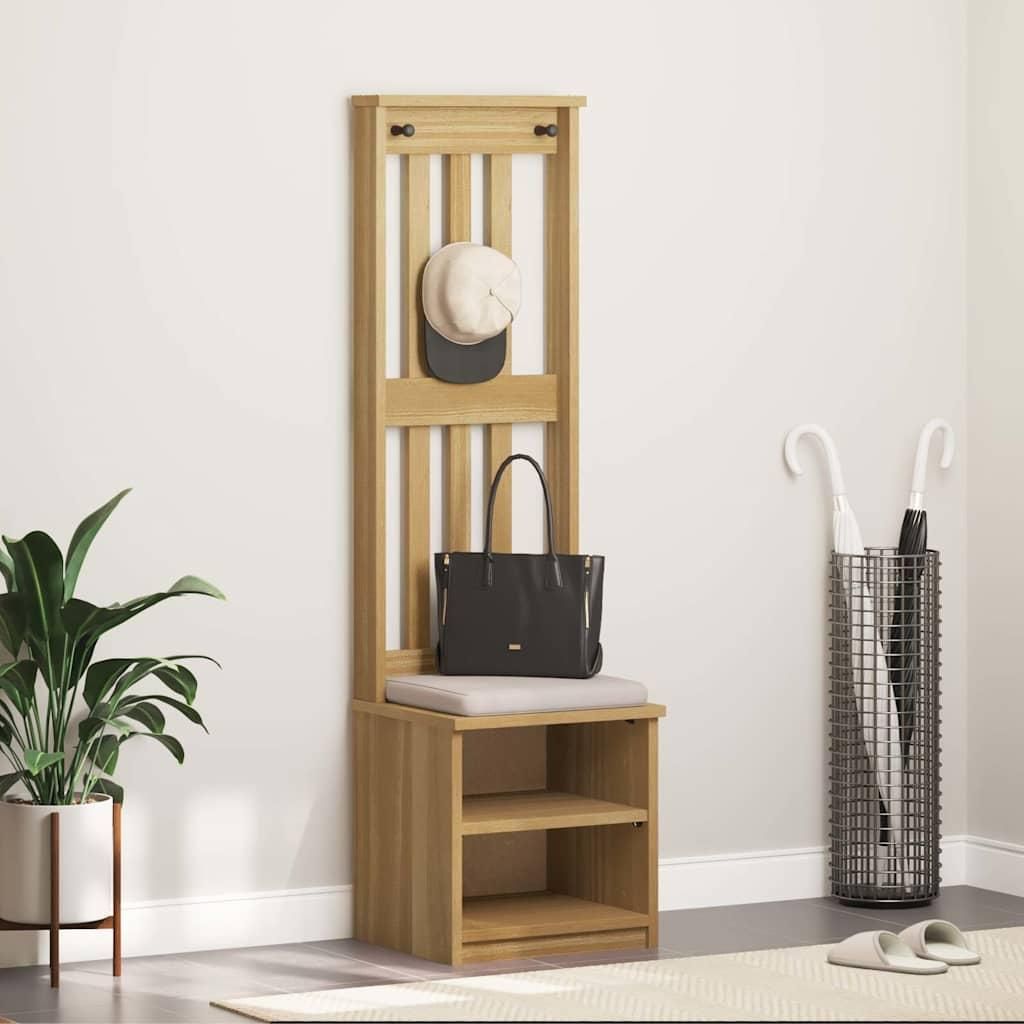 vidaXL Věšák na kabáty SANDNES 45x40x159,5 cm z masivního Obrázek produktu 