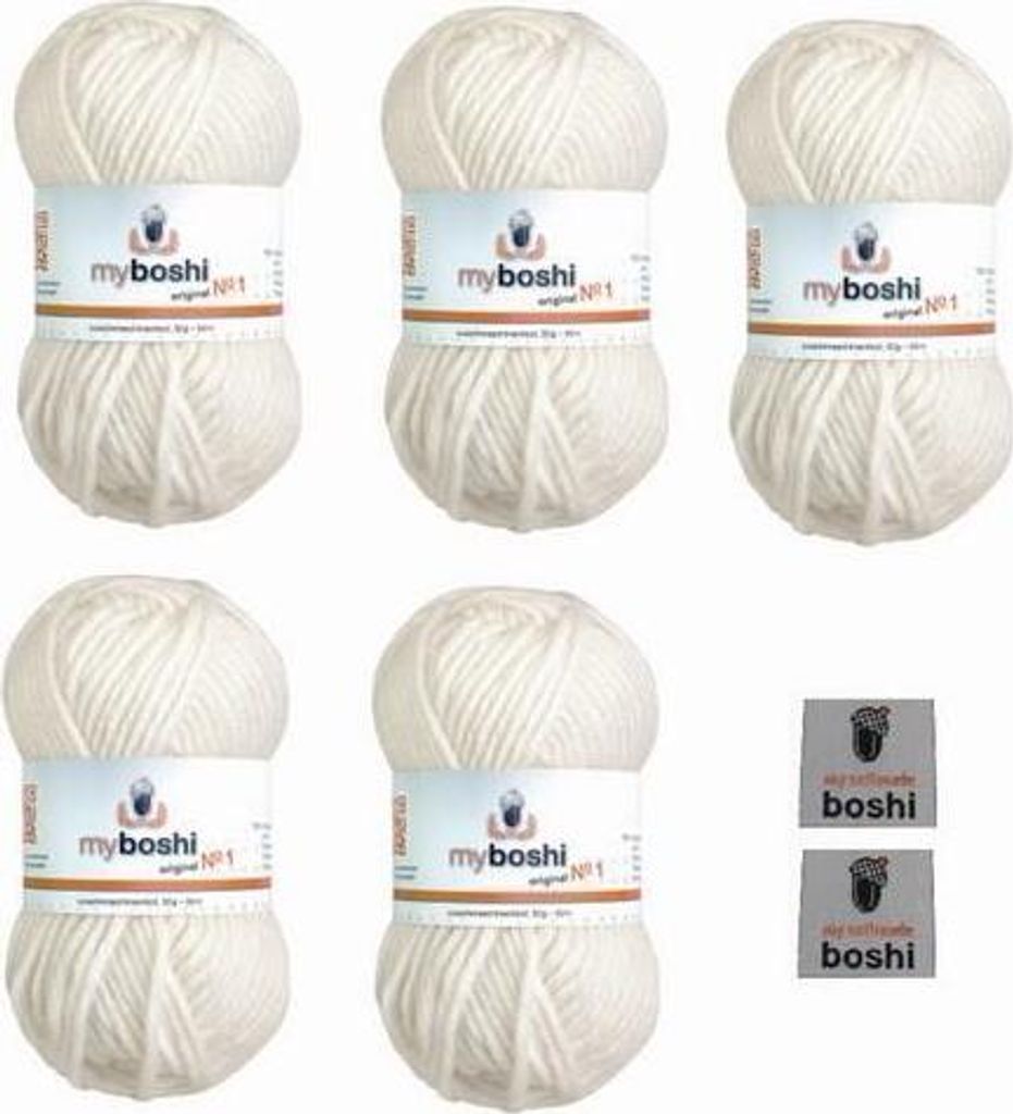 MyBoshi No.1 Set 5 Knäuel a 50g Weiß 191 Produktbild 