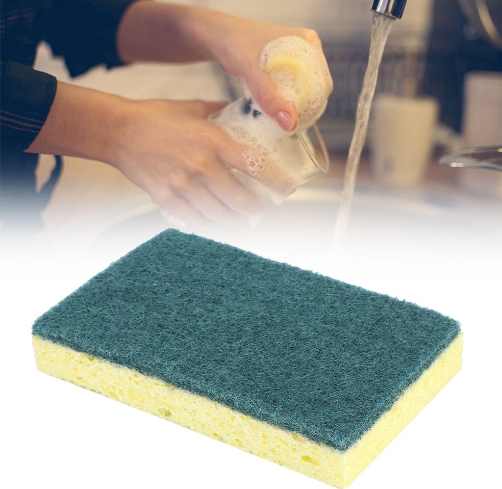 3-teiliges Set Haushalts-Küchenspülschwämme, wasserabsorbierend, für Töpfe und Schüsseln