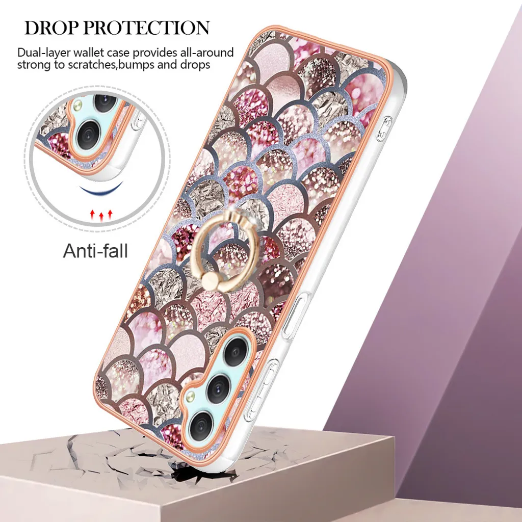 BRAND SET Cover Portafoglio Per OPPO A54 5G – Pelle PU Con Chiusura Magnetica, Antiurto, Funzione Stand E Tasche Per Carte (Rosa)