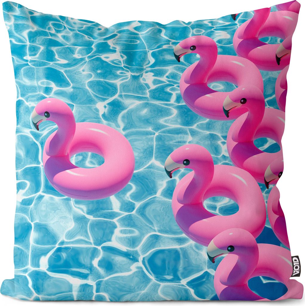 VOID Swimming Pool Flamingos Kissenbezug Kissenhülle Sofakissen Kissen Deko Outdoor-Kissen Dekokissen