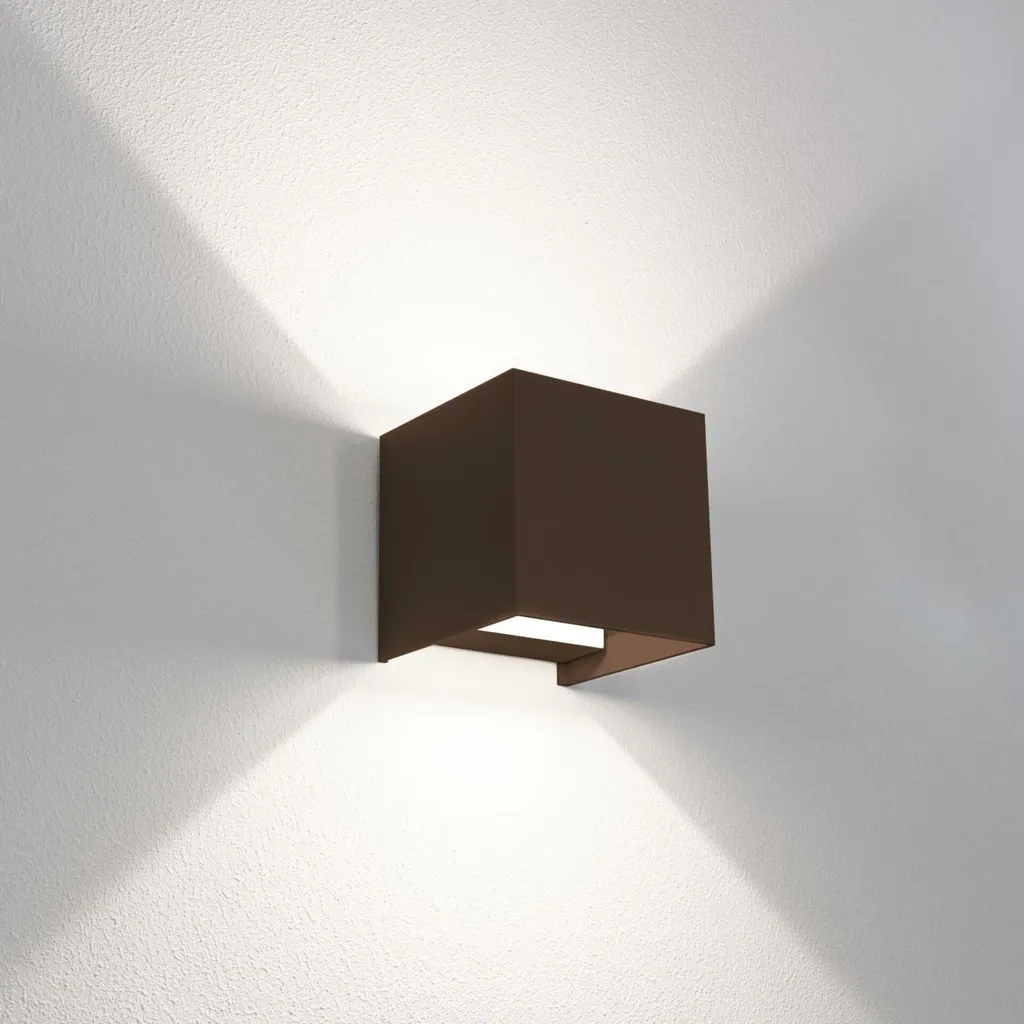 Éclairage de terrasse LED design Corten pour mur extérieur IP65 10W CCT
