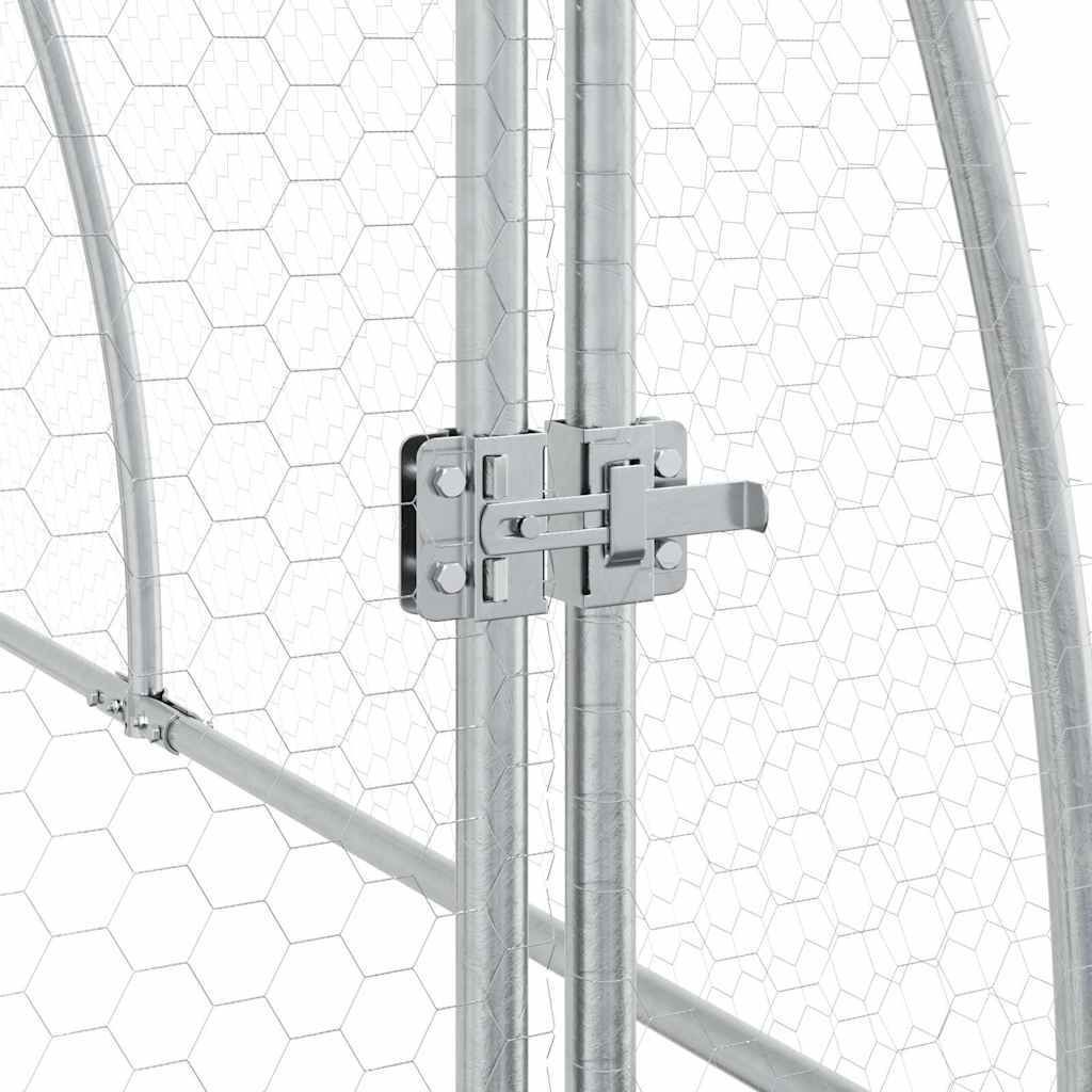 vidaXL Klietka pre kurčatá strieborná 300x105x120 cm Obrázok produktu 3