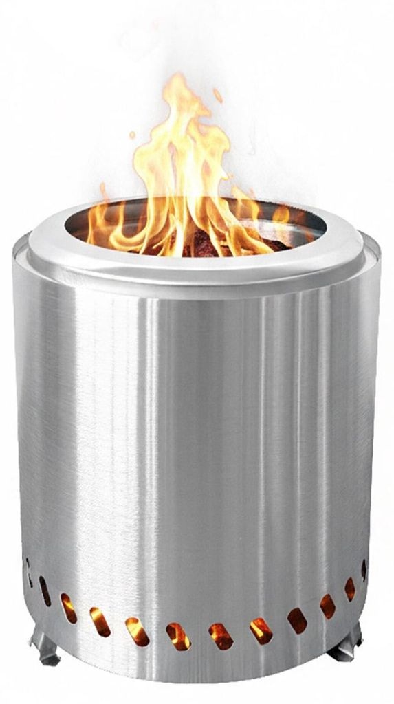 Rauchfreie Tischfeuerstelle aus Edelstahl, Ø 22,5 cm