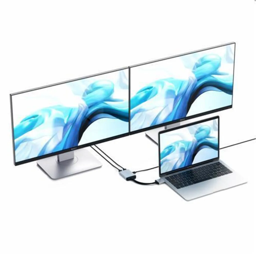 Adaptateur Double Écran HDMI pour Télétravail Satechi USB-C ST-TCDHAS 4K - 15