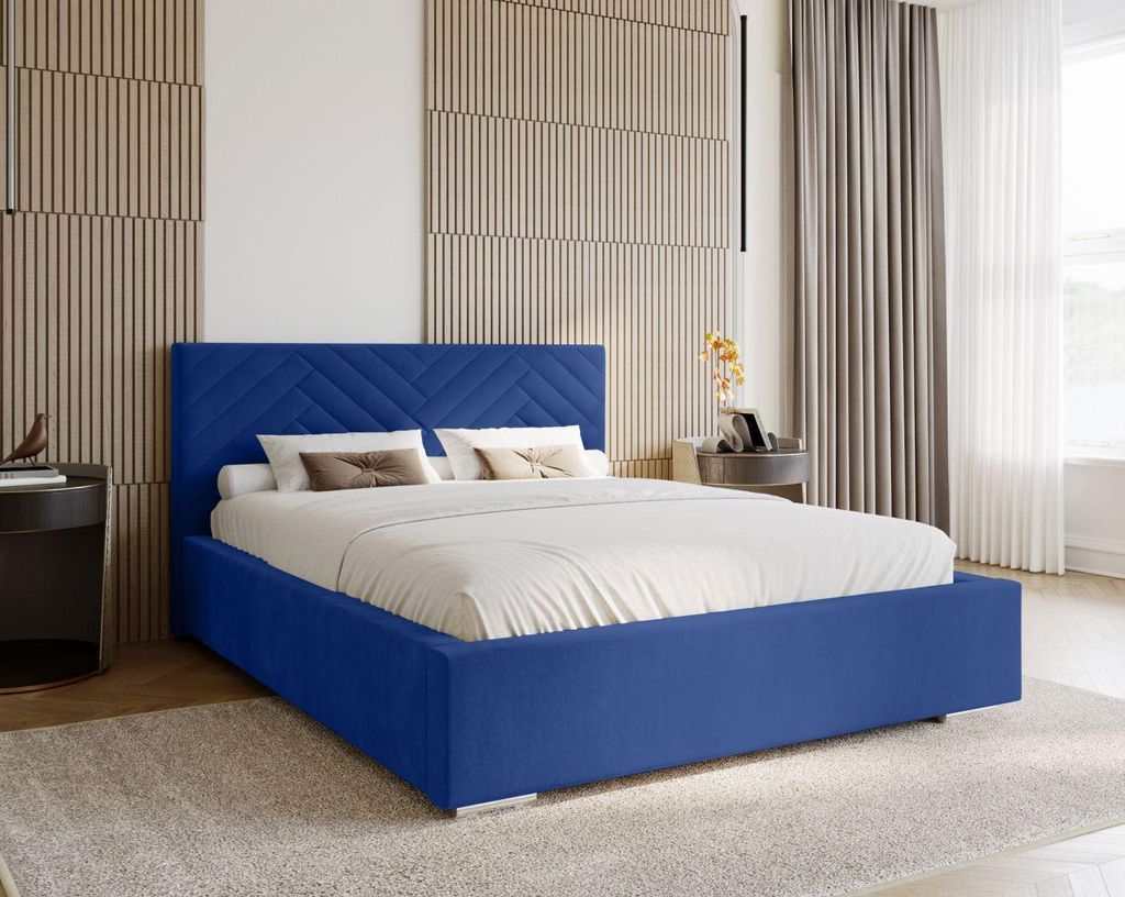 Doppelbett 140x200 GALOX - dunkelblau
