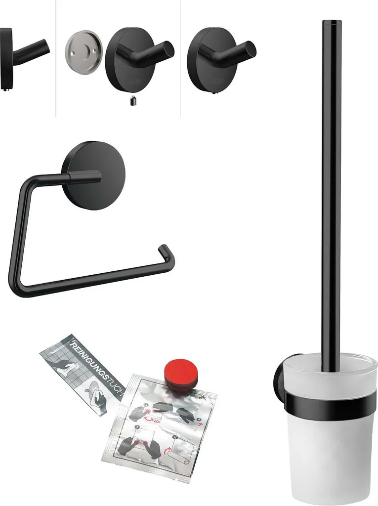 Offerta Set WC Emco Round 439813300 Nero Opaco - 3 in 1 Kit Completo