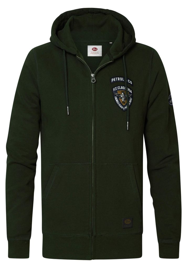 Petrol Industries Jacke Kapuzenpullover mit Reißverschluss, Kängurutasche und seitlichen Eingrifftaschen