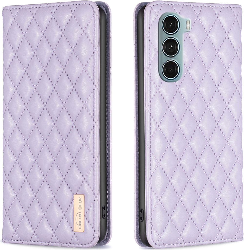 Motorola Edge S30 Hülle, Elegant Bookstyle Flip Leder Kartenfächer Schutzhülle mit Ständer für Motorola Edge S30 / Moto G200 5G Lila