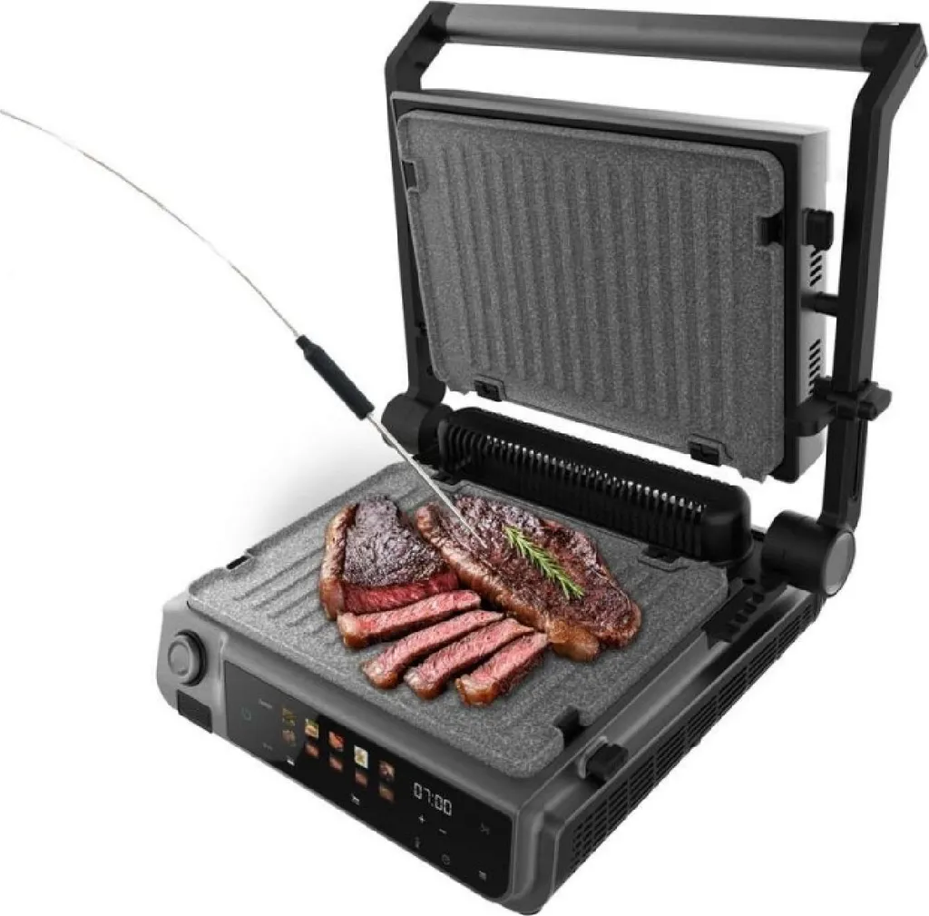 Gril électrique Smash Burger Cecotec 2000W avec capteur PerfectCook