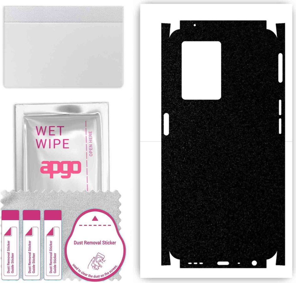 apgo Rückseite + Seiten Schutzfolie, Skin, kompatibel mit Oppo A77 5G, Hinten Displayschutzfolie aus Vinylfolie, kratzfest, einfache Montage - Mat...