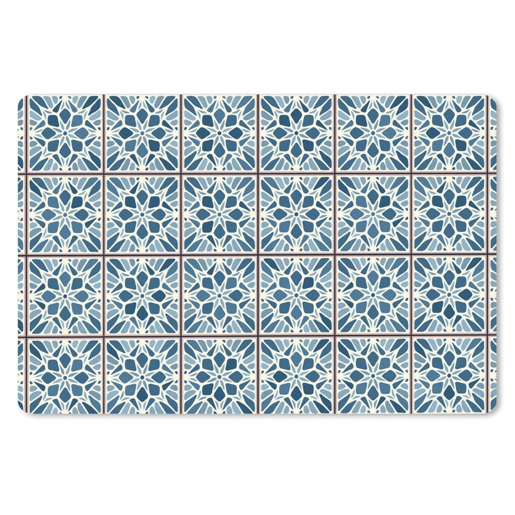 MuchoWow Schreibtischunterlage Fliese - Vintage - Muster 60x40 cm - XXL Mauspad - Großes Mauspad