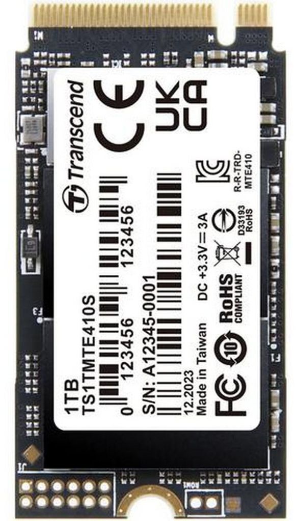 Transcend MTE410S - SSD - 1 TB - intern - M.2 2242 - PCIe Produktbild 