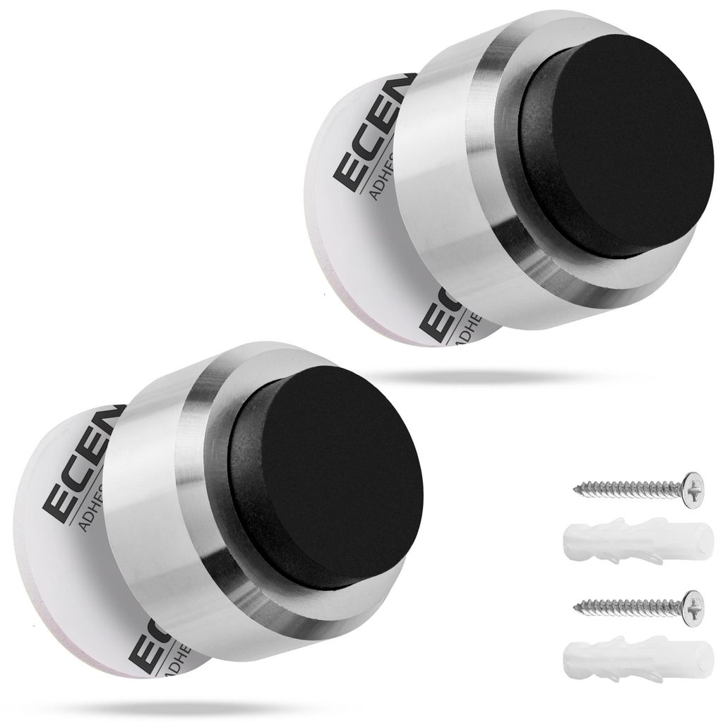 ECENCE Türstopper Wand 2x, Wandpuffer Edelstahl mit Produktbild 