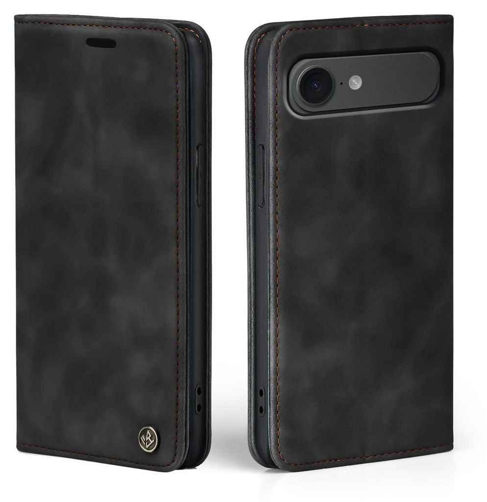 Handy Hülle für Apple iPhone 17 Air Klapphülle Bookcase Flip Cover Handy Tasche Etui Farbe: Schwarz