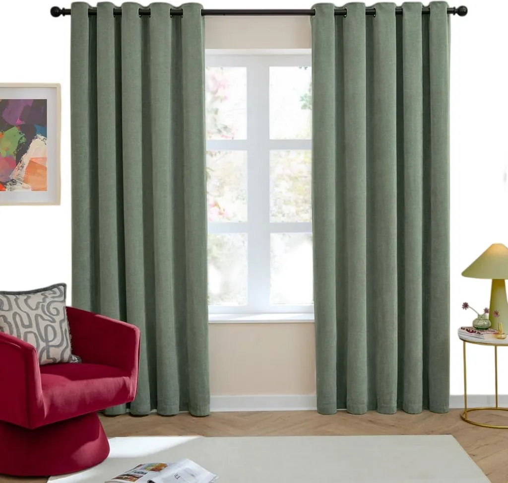 Rideaux de Fenêtre en Chenille Jaune Jupiter pour Salon ou Chambre