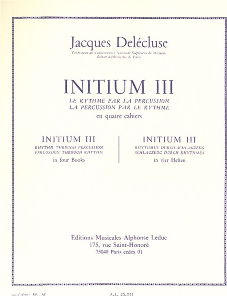 Initium vol.3 pour percussion (autreinstruments)