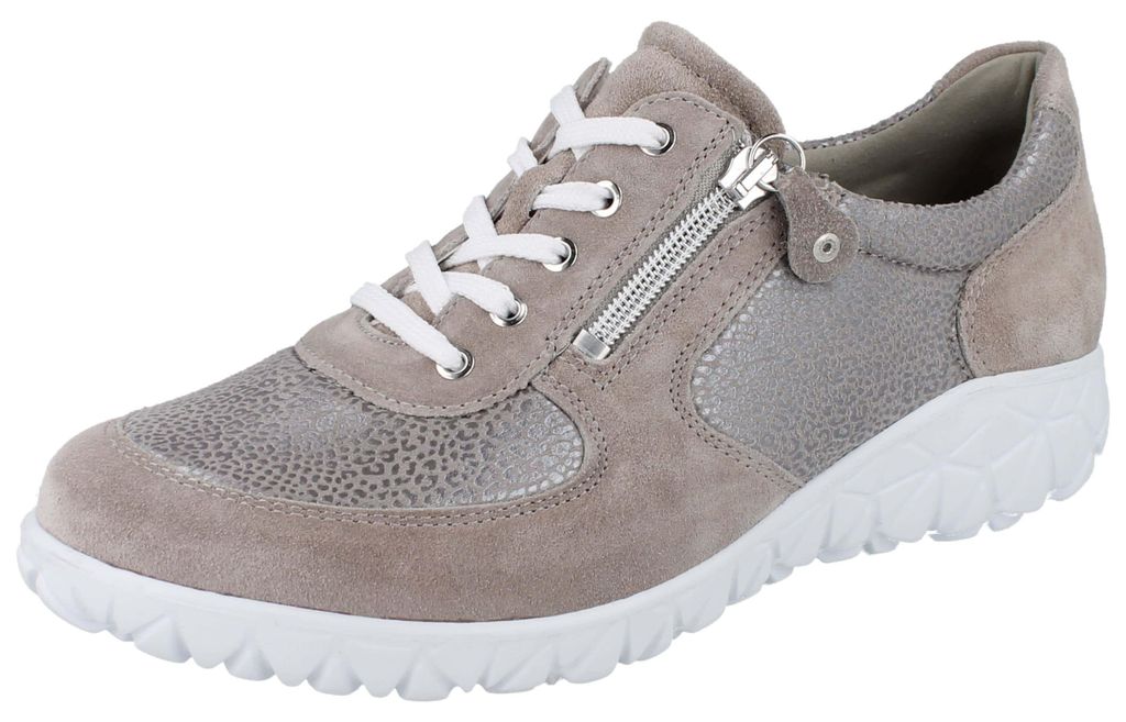 WALDLÄUFER Orthotritt Havy Damen Schnürschuhe schwarz beige Produktbild 