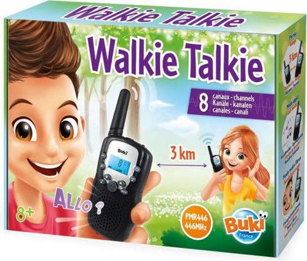 Buki walkie talkie spielzeug - 3 km reichweite - led display