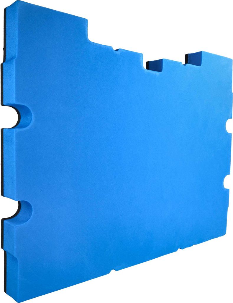 vhbw Schaumstoffeinlage kompatibel mit Dewalt TSTAK IV DWST1-70706, TSTAK III DWST1-70705 Werkzeugkoffer - Hartschaum, 30 mm Blau