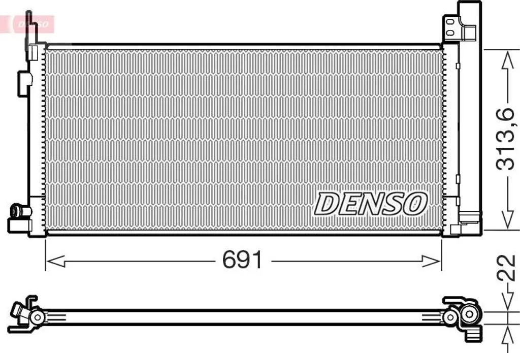 Condensateur Climatisation Toyota RAV 4 - Radiateur de Clim DENSO DCN50124