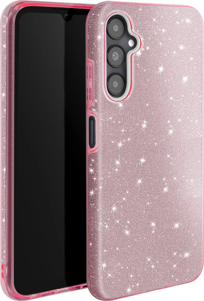 Avizar, Custodia in silicone scintillante per Samsung A05s - ultrasottile e antiurto, rosa