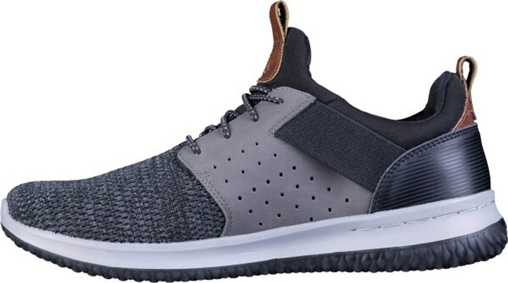 SKECHERS Delson cooler Herren Sneaker black, Strickmaterial, Air Cooled Memory Foam Fußbett