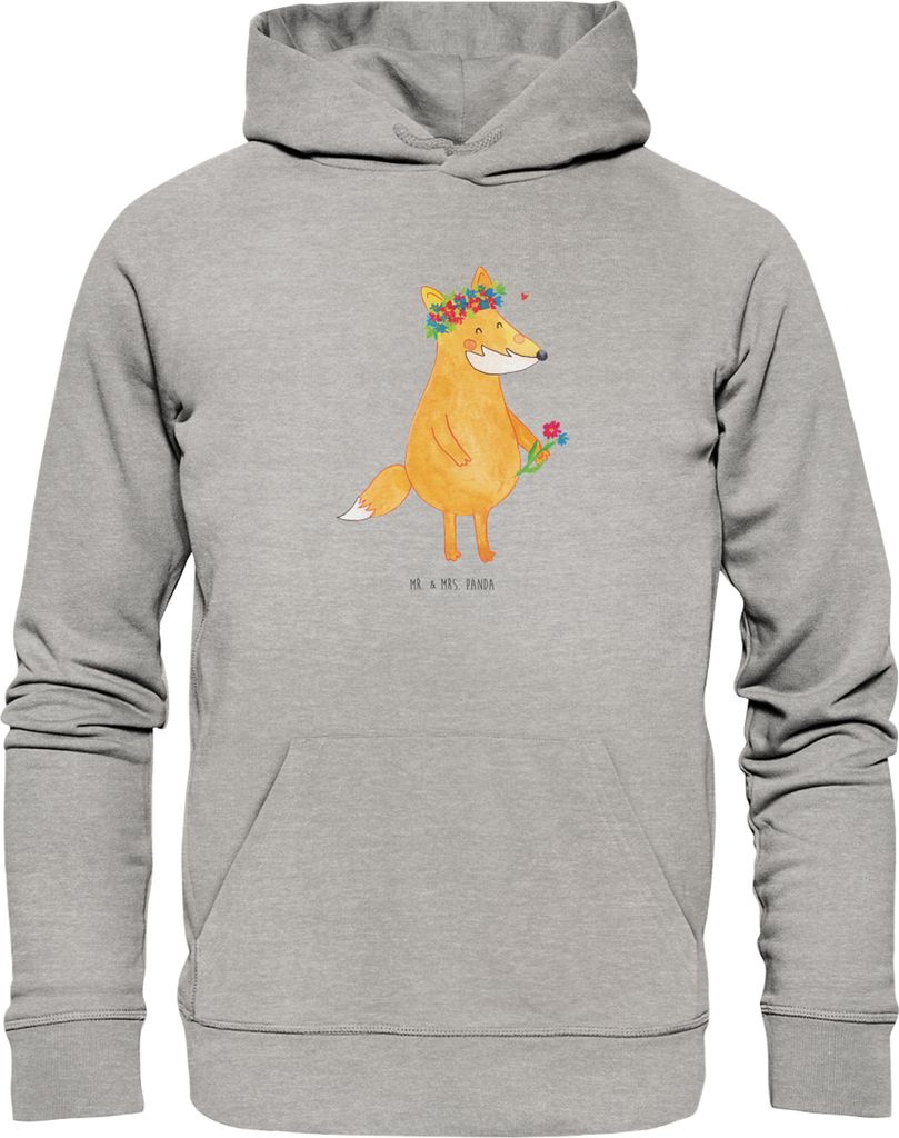 Mr. & Mrs. Panda Bedruckter Hoodie Fuchs Blumen Größe S - Produktbild 