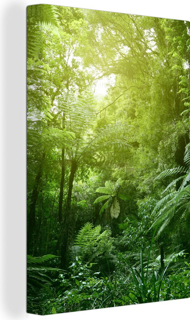 OneMillionCanvasses - Leinwandbilder - 90x140 cm, Dschungel - Pflanzen - Blätter - Jungen - Mädchen - Kinder, Wandbilder Kunstdruck Wanddekorat...