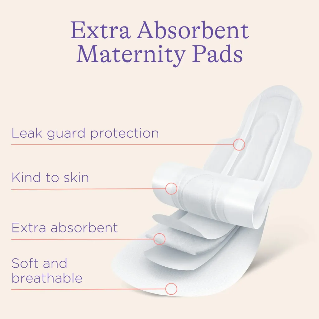 Serviettes post-partum jetables L 0-2 semaines - Lot de 10 protections - 9