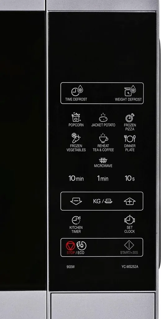 Micro-ondes Pose Libre Sharp 25L Argenté avec Programmes de Cuisson - 12
