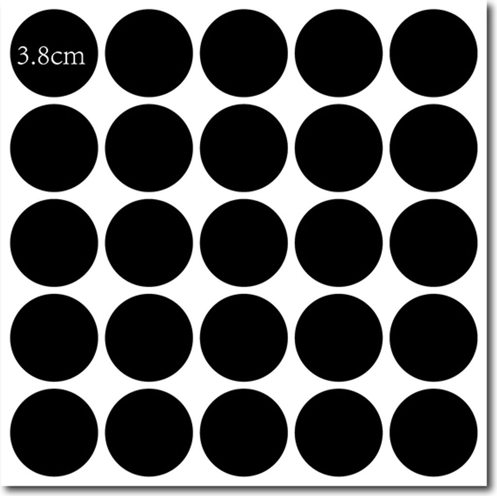 INF Blackboard-Aufkleber, 25 Stück/Bogen, 38 mm, 210 x 210 Produktbild 