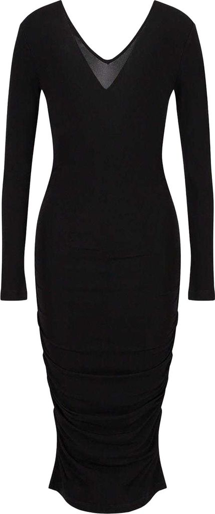 Armani Exchange - Bodycon Kleid für Damen, V-Ausschnitt GT8910 (XS) (Schwarz)
