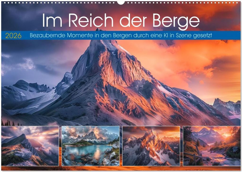 Im Reich der Berge (Wandkalender 2026 DIN A2 quer), CALVENDO Monatskalender