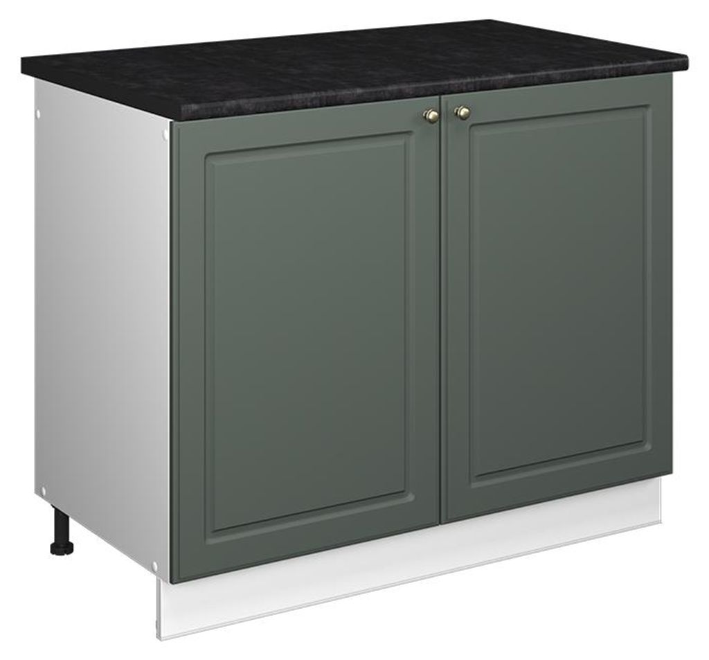 Spülenunterschrank Vicco Fame-Line Grün-Gold Landhaus/Weiß Produktbild 