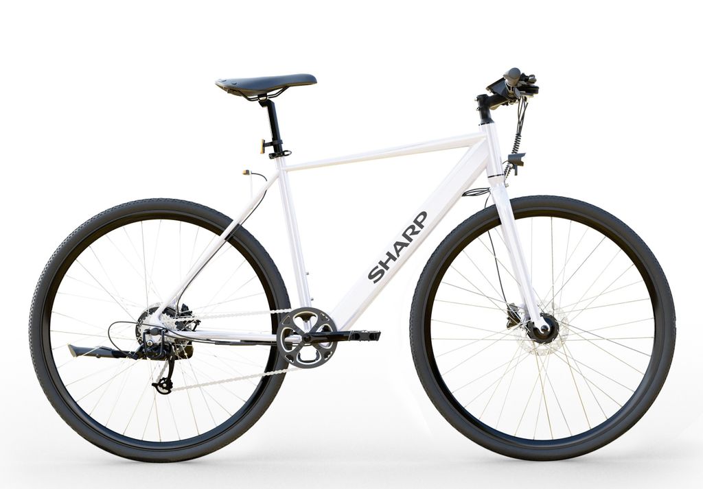 SHARP Hybrid E-Bike mit 7-Gang-Kettenschaltung, integriertem Farbdisplay und App, BK-GS03E-W