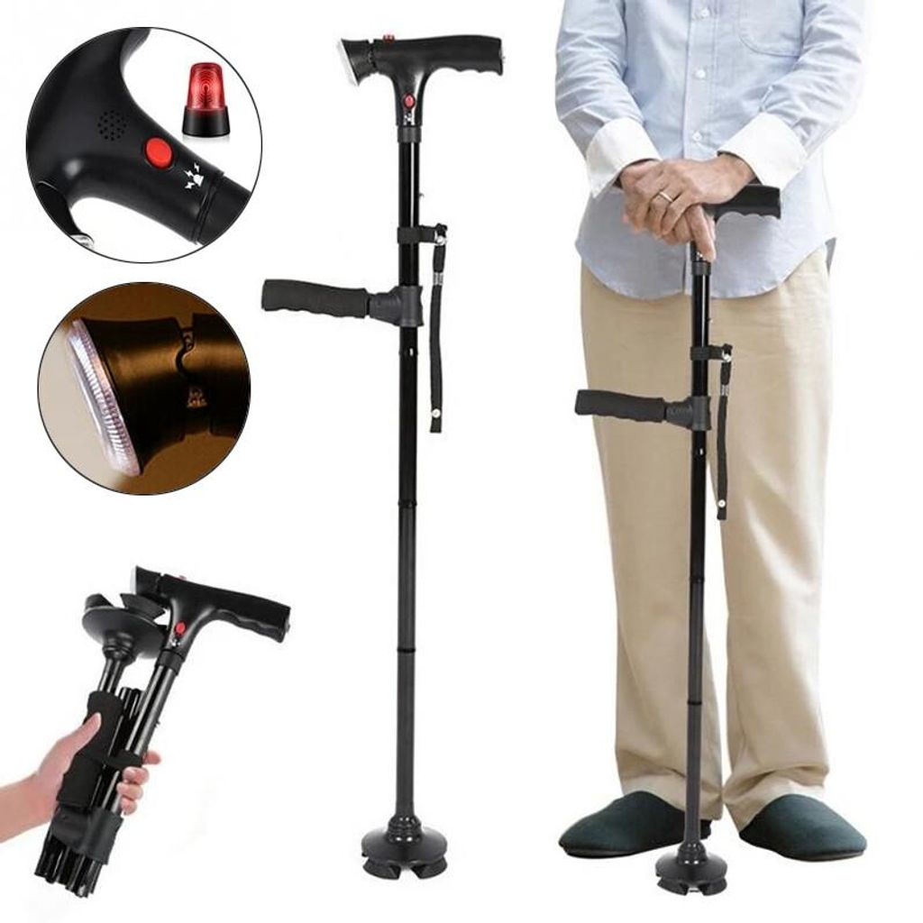 Canne de marche réglable extensible 86-96 cm - avec lampe Image du produit 