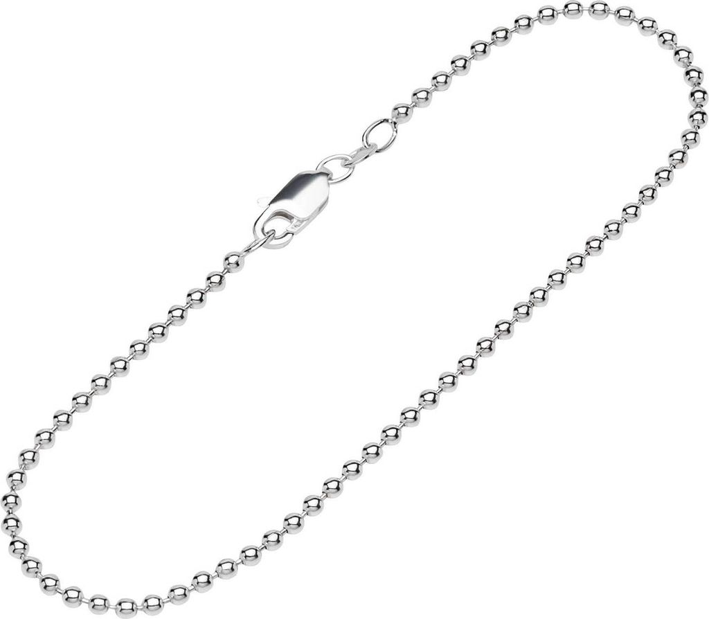 Armband 925 Sterling Silber 19cm Kugelkette rund Damen Produktbild 