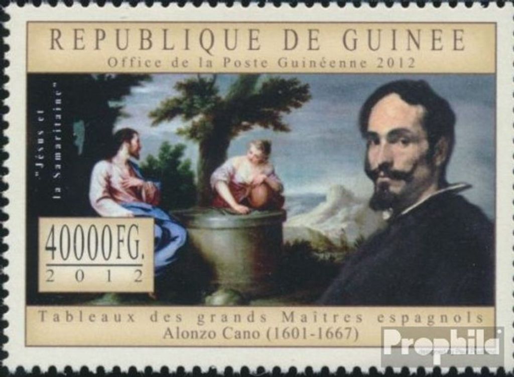 Briefmarken Guinea 2012 Mi 9698 (kompl. Ausgabe) postfrisch Spanische Meister (Alonzo Cano)