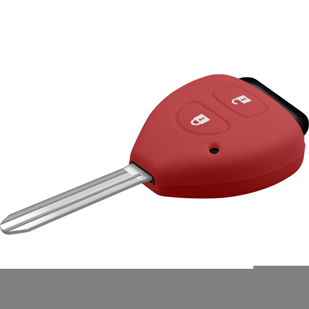 PhoneNatic Silikon Schlüssel Hülle kompatibel mit der Toyota new reiz / Crown 2-Tasten Fernbedienung in rot 2-Key