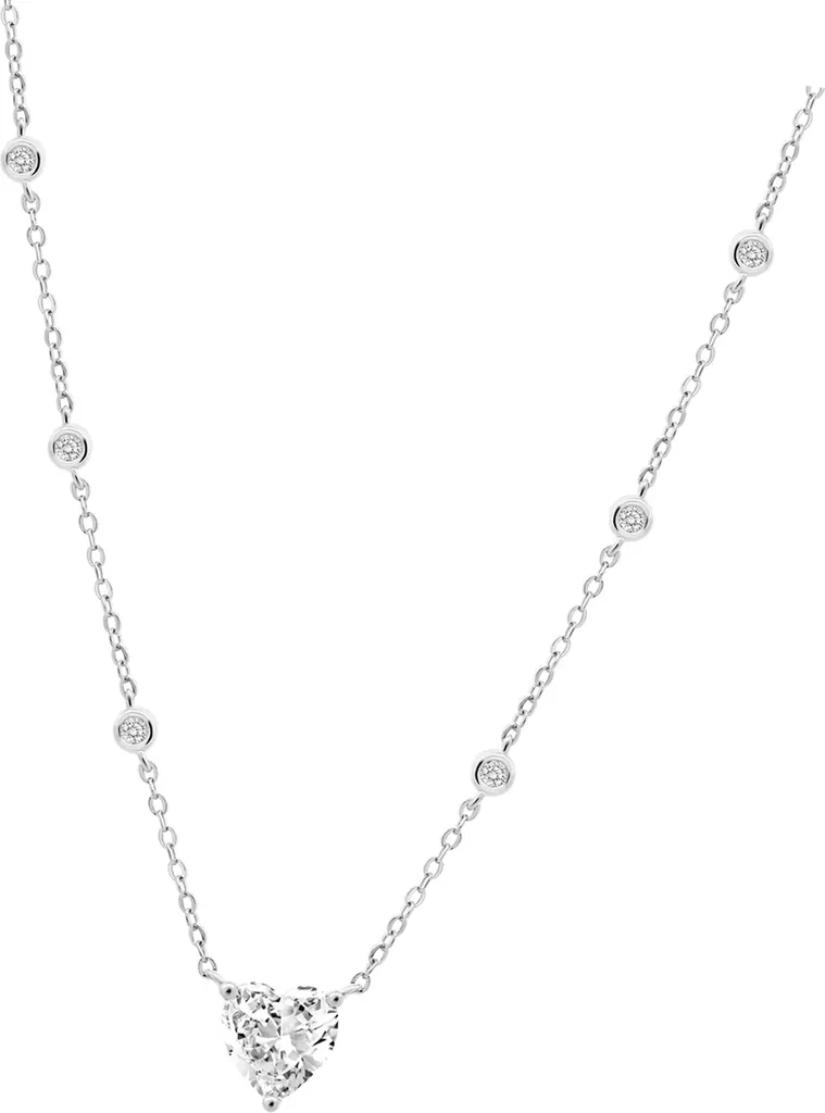 Collier Coeur Lotus Silver LP3648-1/1 en Argent 925 et Zirconium Brillant